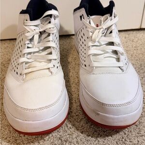 Jordan White and Red Sneakers